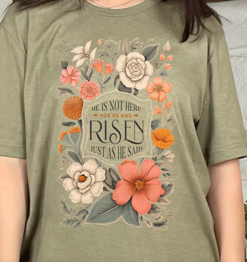 He is not here for he has risen floral