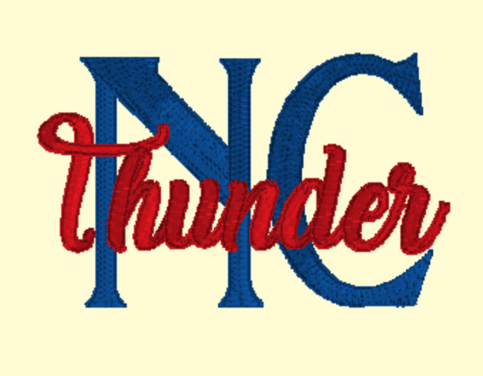 1/4 zip port & company embroidered sweatshirt NC Thunder