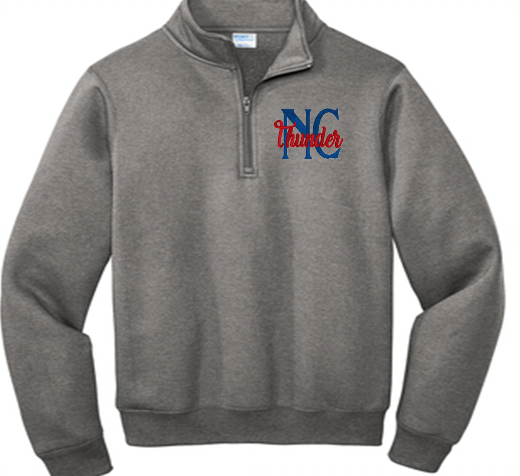 1/4 zip port & company embroidered sweatshirt NC Thunder