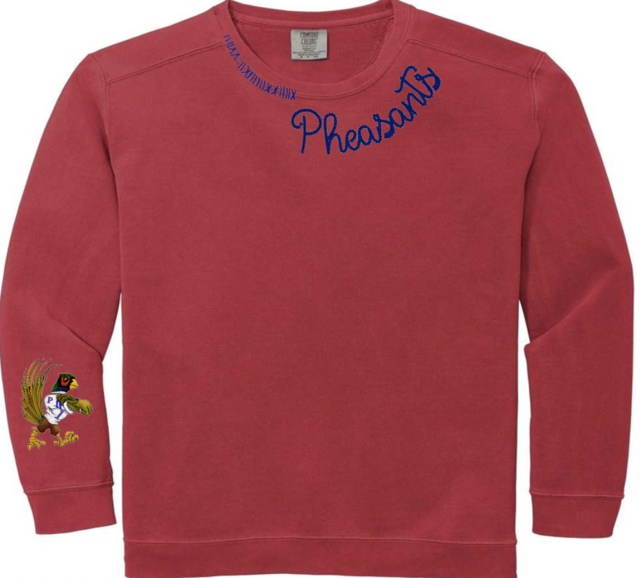 Parker Pheasants chain embroidered crewneck sweatshirt