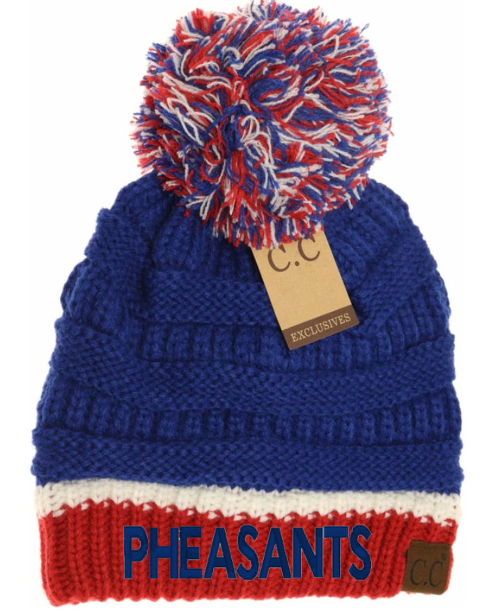 Pheasants pom beanie