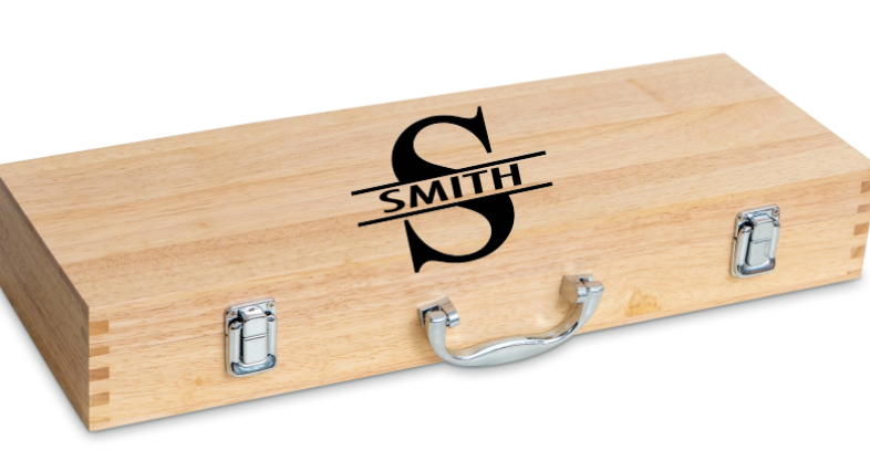 11 piece engraved BBQ set