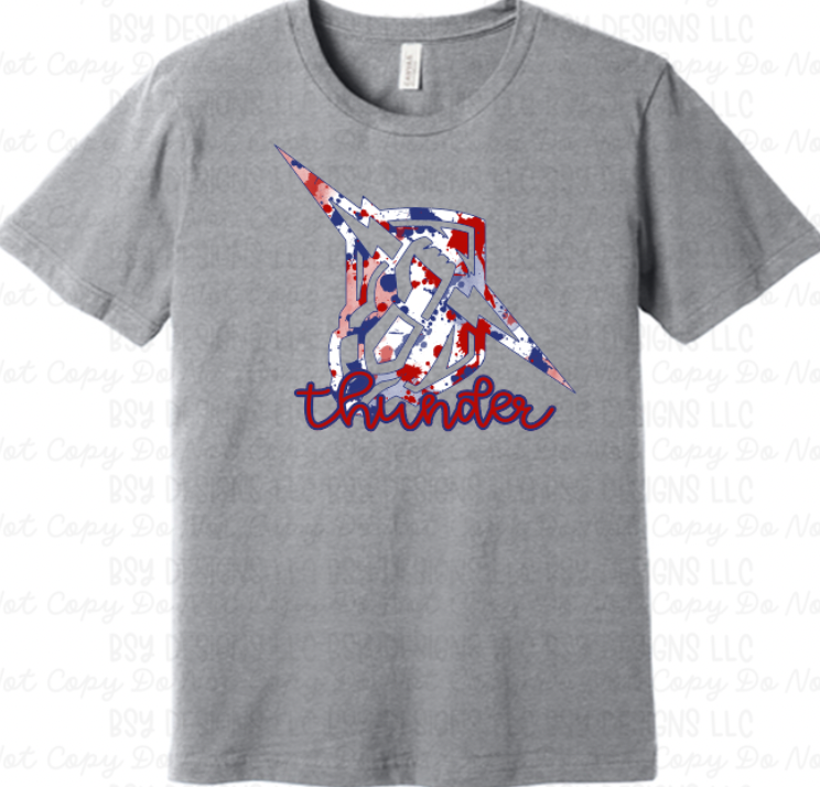 North Central Thunder paint splatter logo