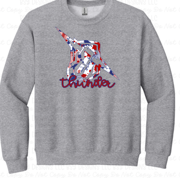 North Central Thunder paint splatter logo