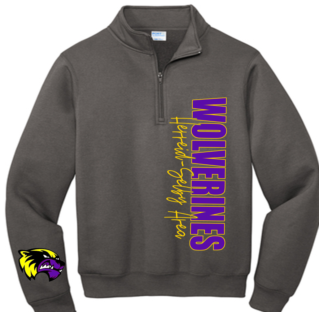 HSA Wolverines 1/4 zip side design
