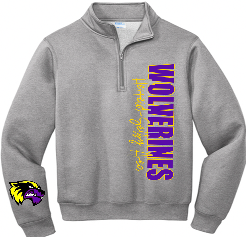 HSA Wolverines 1/4 zip side design