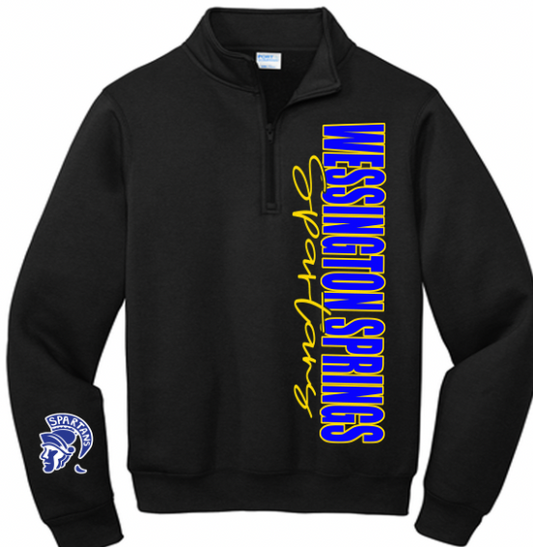 Wessington Springs Spartans 1/4 zip side design