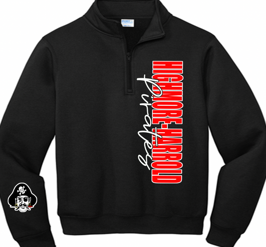 Highmore-Harrold Pirates 1/4 zip side design