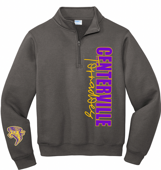 Centerville Tornadoes 1/4 zip side design