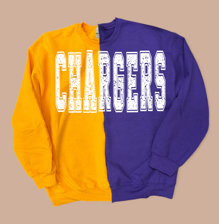 Chargers split sweatshirt