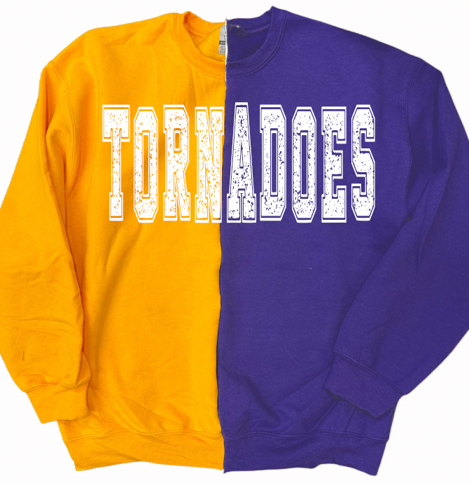 Tornadoes split sweatshirt