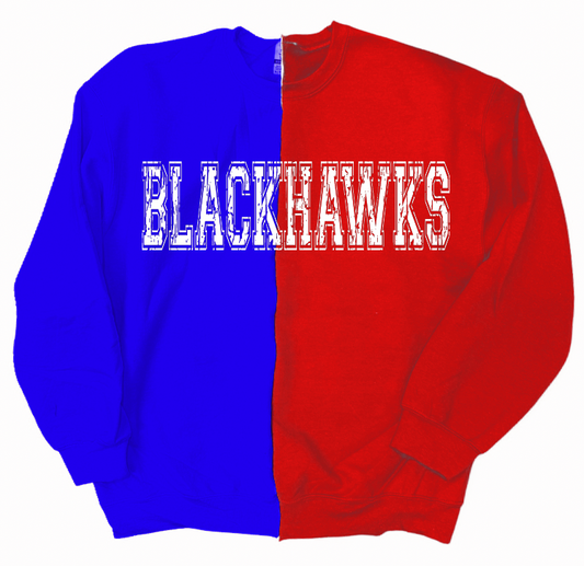 Blackhawks split sweatshirt