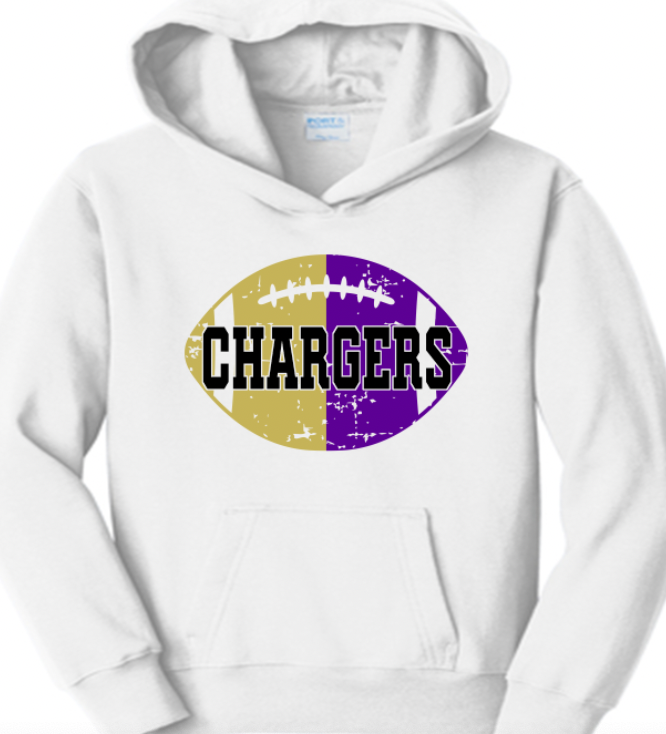 Charger distressed football