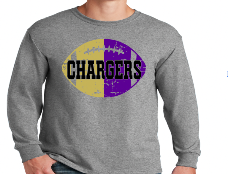 Charger football distressed youth