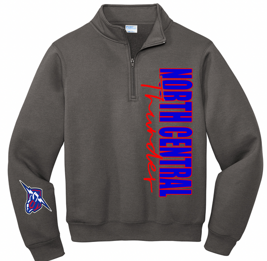 North Central Thunder 1/4 zip side design