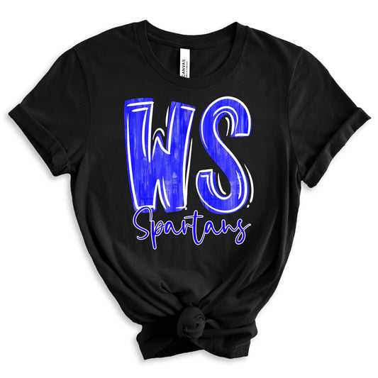 WS Spartans handwritten initials Youth/Toddler