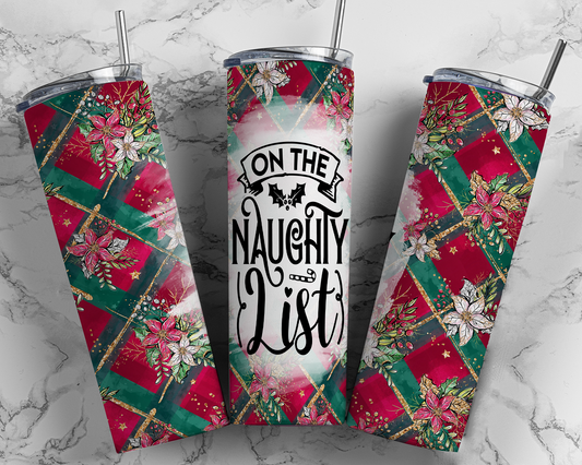 On the Naughty List tumbler