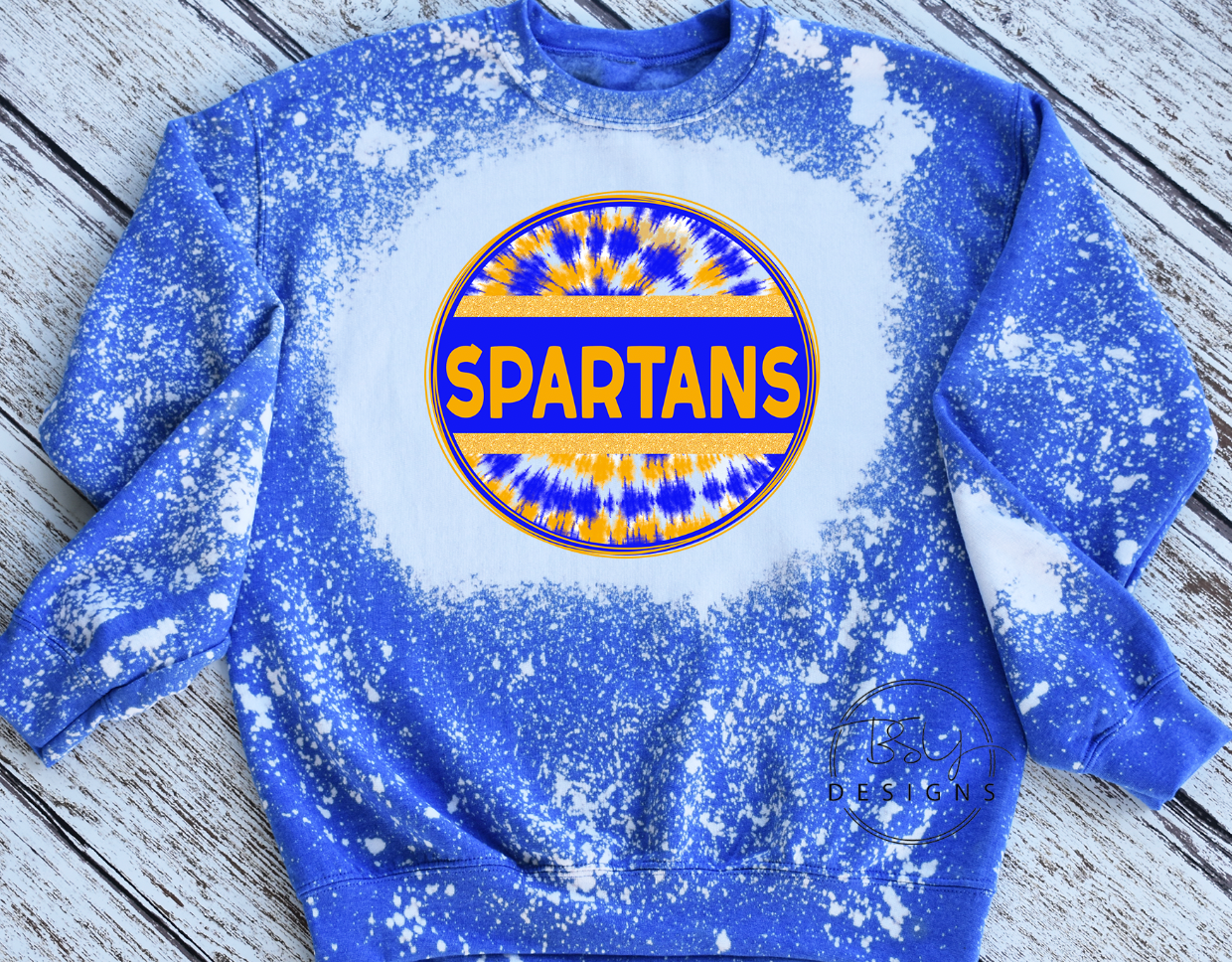 Spartans tie dye circle