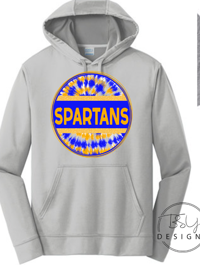 Spartans tie dye circle