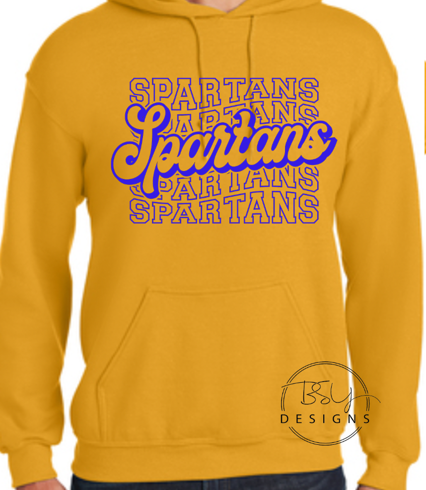 Spartan mascot retro repeat