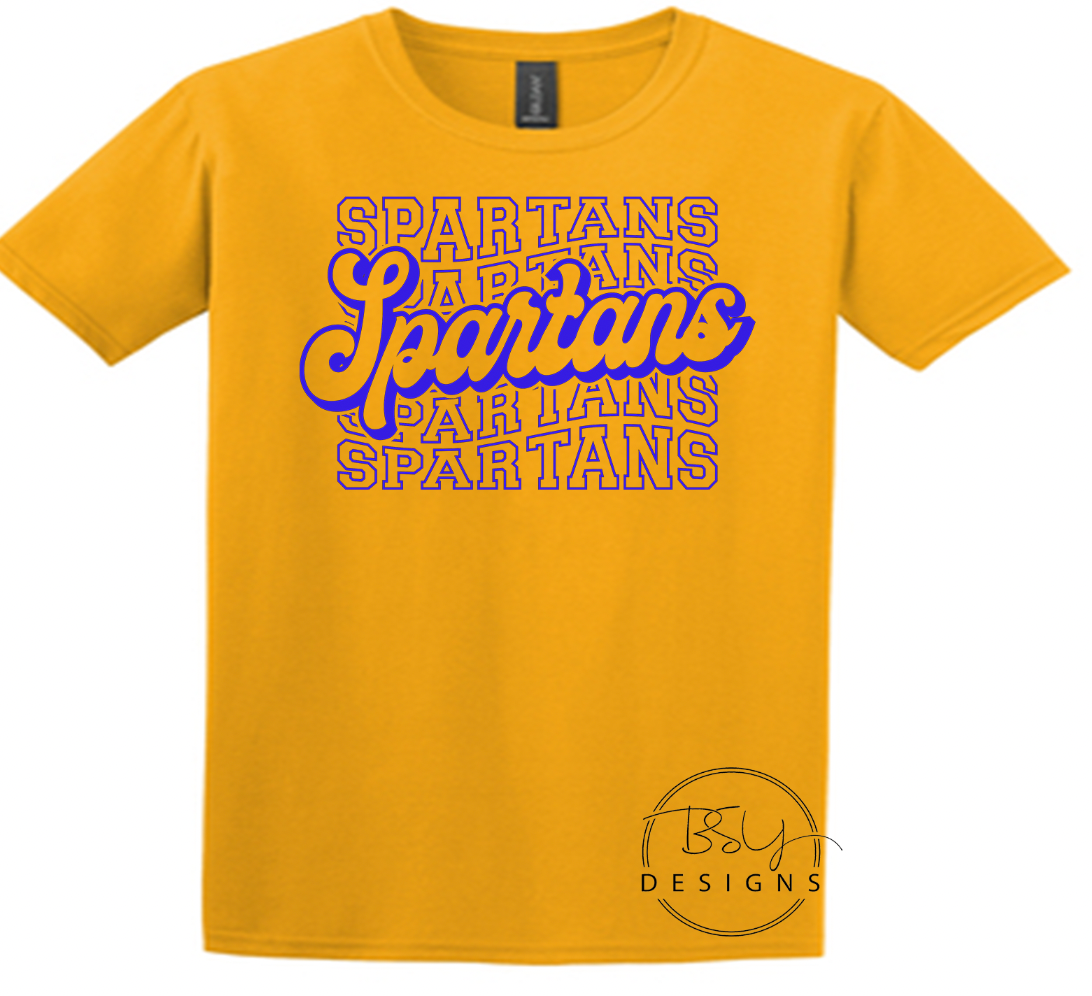 Spartan mascot retro repeat