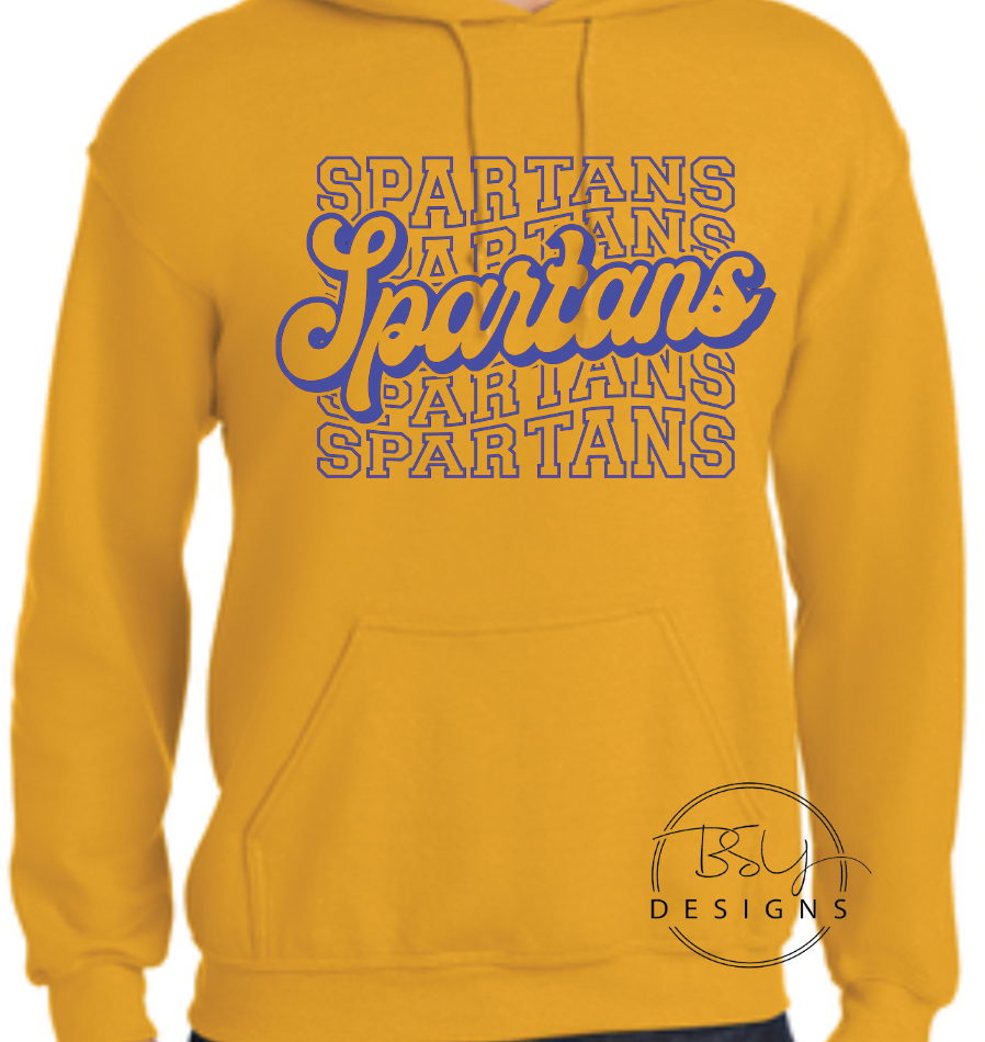 Spartan mascot retro repeat