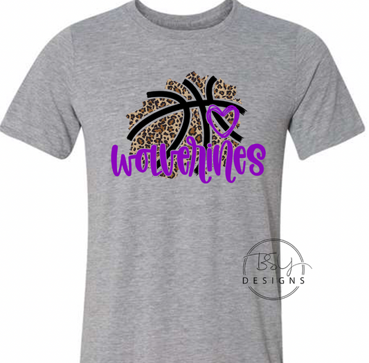 Wolverines leopard basketball