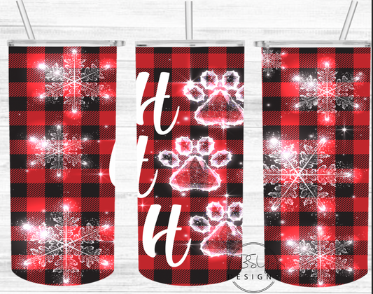 Ho Ho Ho Pet Pawprint tumbler